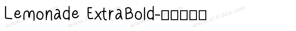 Lemonade ExtraBold字体转换